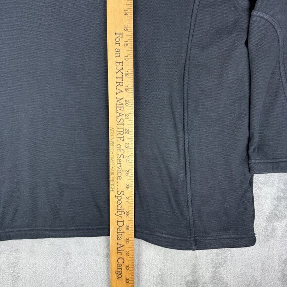 HARLEY DAVIDSON MOTORCYCLES Mens Fleece Thermal 1/4 Zip Black Pullover Mockneck - Picture 7 of 9